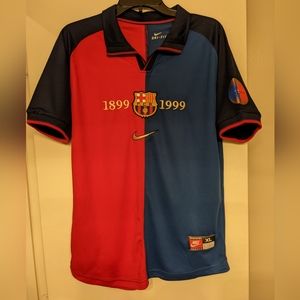 1999 FC Barcelona Home Jersey Size M